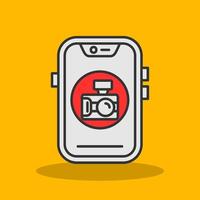 Camera Filled Shadow Icon vector