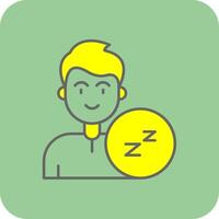 Sleep Filled Yellow Icon vector