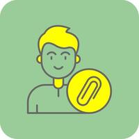 Clip Filled Yellow Icon vector