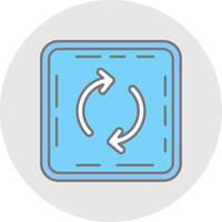 Loop Line Filled Light Circle Icon vector