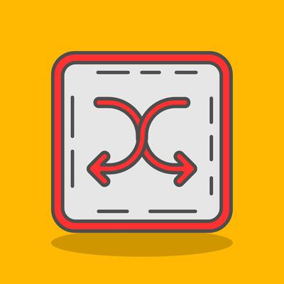 Shuffle Filled Shadow Icon