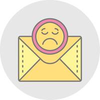Emoji Line Filled Light Circle Icon vector