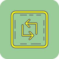 Loop Filled Yellow Icon vector