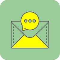 Chat Filled Yellow Icon vector