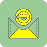 Emoji Filled Yellow Icon vector