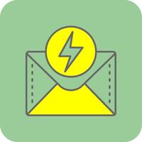 Shock Filled Yellow Icon vector