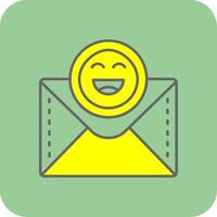 Emoji Filled Yellow Icon vector