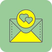 Love Filled Yellow Icon vector