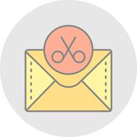 Scissor Line Filled Light Circle Icon vector