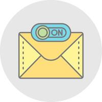 On Line Filled Light Circle Icon vector