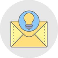 Idea Line Filled Light Circle Icon vector