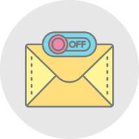 Off Line Filled Light Circle Icon vector
