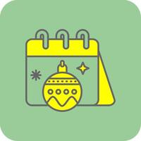 Calender Filled Yellow Icon vector