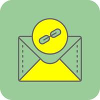 Link Filled Yellow Icon vector