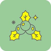 Mistletoe Filled Yellow Icon vector