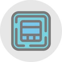 Layout Line Filled Light Circle Icon vector