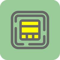 Layout Filled Yellow Icon vector