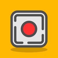 Dot Filled Shadow Icon vector