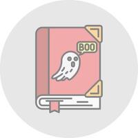 Spooky Line Filled Light Circle Icon vector