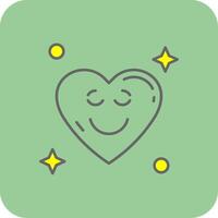 Relieved Filled Yellow Icon vector