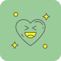 Laugh Filled Yellow Icon vector