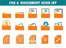 carpeta y documento icono colocar, varios modelos para gráfico diseño necesidades, vector eps 10