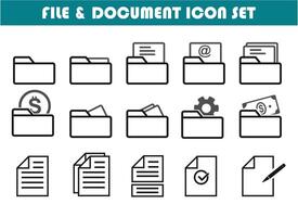 carpeta y documento icono colocar, varios modelos para gráfico diseño necesidades, vector eps 10