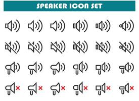 Speaker icon set vector