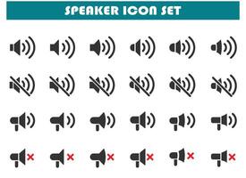 Speaker icon set vector