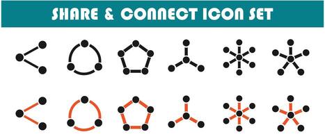 Share icon set vector