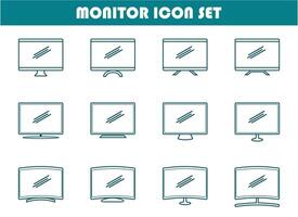 monitor icon set, simple and minimalist design, for graphic needs, vector eps 10.