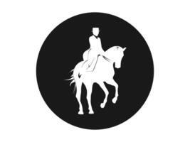 Horsemen icon silhouette vector