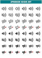 Speaker icon set vector