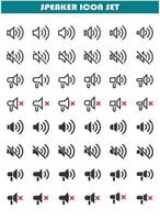 Speaker icon set vector