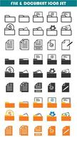 folder and document icon set, various models for graphic design needs, vector eps 10.