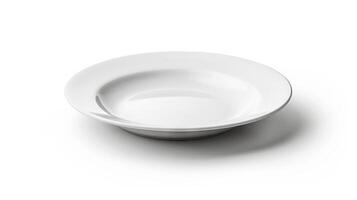 AI generated plate isolated on white background photo