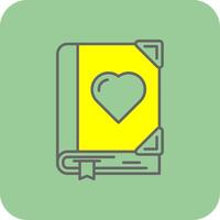 Love Filled Yellow Icon vector