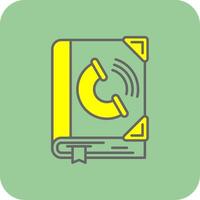 Contact Filled Yellow Icon vector