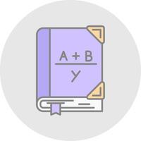 Algebra Line Filled Light Circle Icon vector