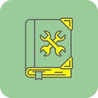 Repair Filled Yellow Icon vector