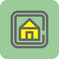 Home Filled Yellow Icon vector