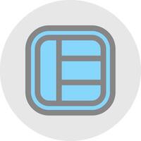 Layout Line Filled Light Circle Icon vector