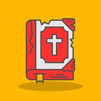 Biblia lleno sombra icono vector