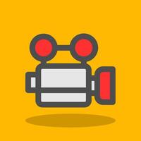 Video Filled Shadow Icon vector