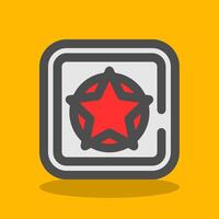 Star Filled Shadow Icon vector