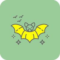 Bat Filled Yellow Icon vector