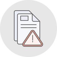 Alert Line Filled Light Circle Icon vector