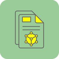 3d Filled Yellow Icon vector