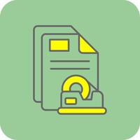 Tape Filled Yellow Icon vector