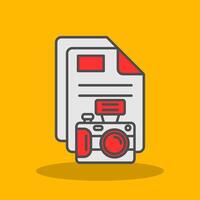 Picture Filled Shadow Icon vector